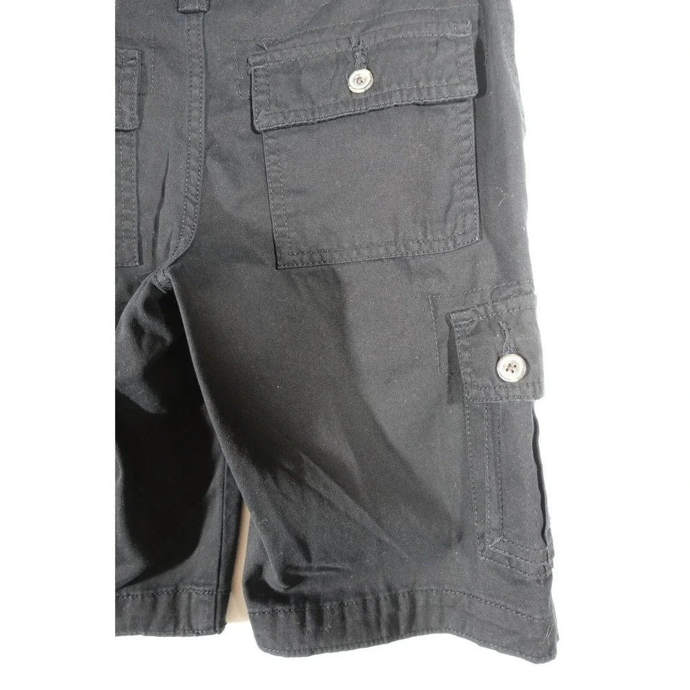 Arizona Jean Co Cargo Shorts Boys 8 Husky Adjustable Waist Cotton Black